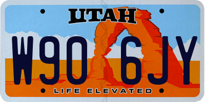 UT license plate W906JY