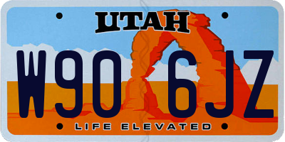 UT license plate W906JZ