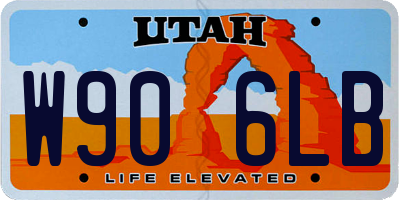 UT license plate W906LB