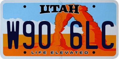 UT license plate W906LC