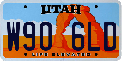 UT license plate W906LD