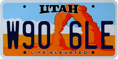 UT license plate W906LE