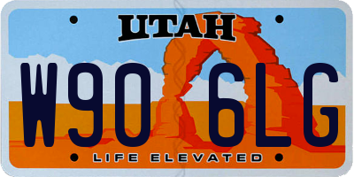 UT license plate W906LG