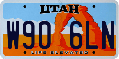 UT license plate W906LN
