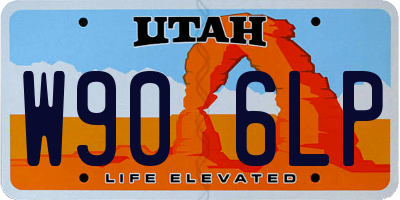 UT license plate W906LP