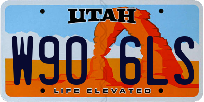 UT license plate W906LS