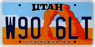 UT license plate W906LT