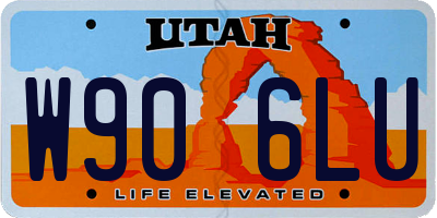 UT license plate W906LU