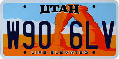UT license plate W906LV