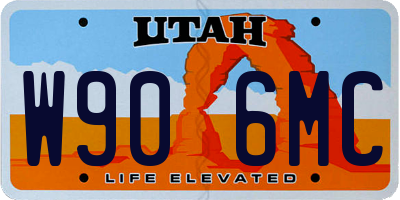 UT license plate W906MC