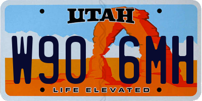 UT license plate W906MH