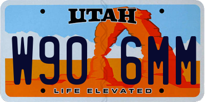 UT license plate W906MM