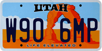 UT license plate W906MP