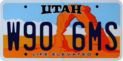 UT license plate W906MS