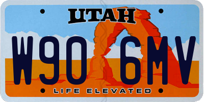 UT license plate W906MV