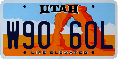 UT license plate W906OL