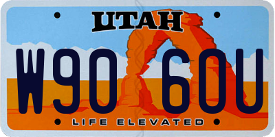 UT license plate W906OU
