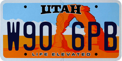 UT license plate W906PB