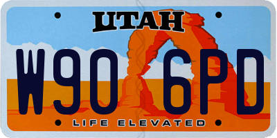 UT license plate W906PD