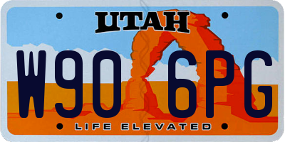 UT license plate W906PG