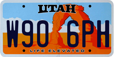 UT license plate W906PH