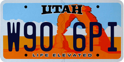 UT license plate W906PI