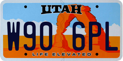 UT license plate W906PL