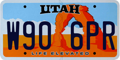UT license plate W906PR