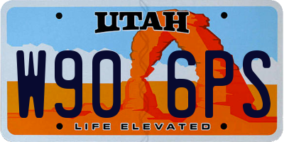 UT license plate W906PS