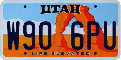 UT license plate W906PU
