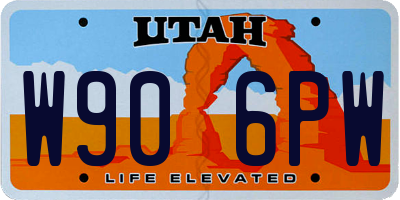 UT license plate W906PW