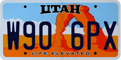 UT license plate W906PX