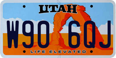 UT license plate W906QJ