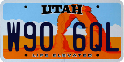 UT license plate W906QL