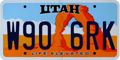 UT license plate W906RK