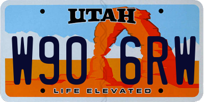 UT license plate W906RW