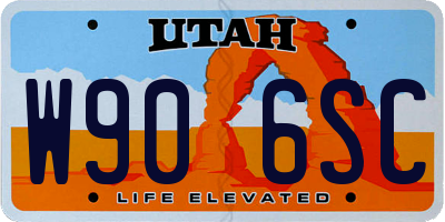 UT license plate W906SC