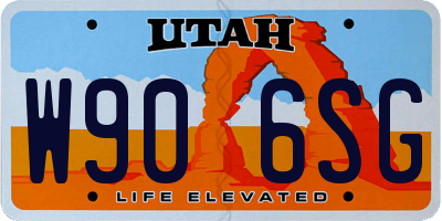 UT license plate W906SG