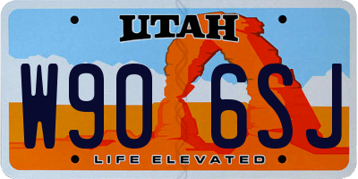 UT license plate W906SJ