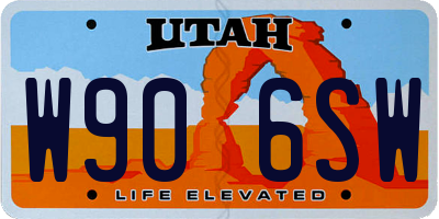 UT license plate W906SW