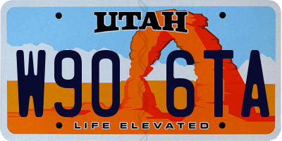 UT license plate W906TA