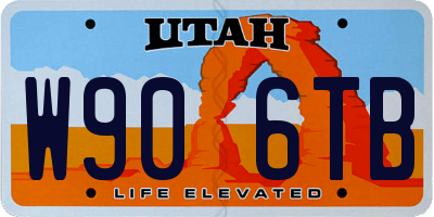 UT license plate W906TB