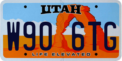 UT license plate W906TG