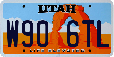 UT license plate W906TL