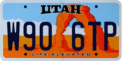 UT license plate W906TP