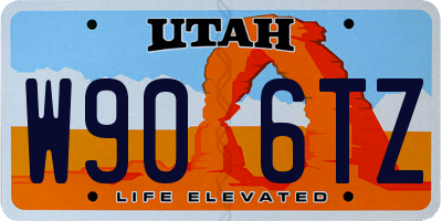 UT license plate W906TZ