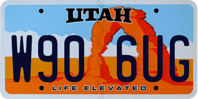 UT license plate W906UG