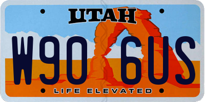 UT license plate W906US