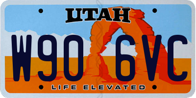 UT license plate W906VC