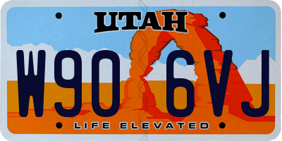 UT license plate W906VJ